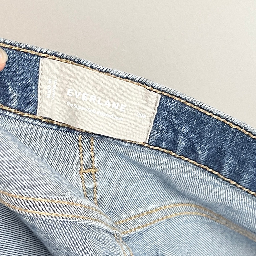 Everlane The Super Soft Relaxed Jean Blue Organic Cotton Denim Mid Rise Size 29 - Picture 3 of 12